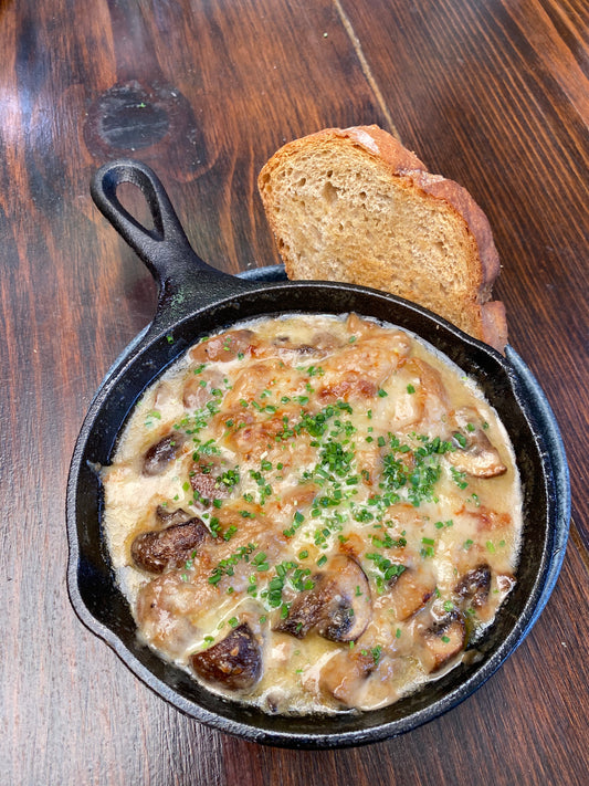 Gruyere and mushroom casserole 